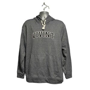 Vivint Mens 2XL Charcoal Heather Gray Graphic Pullover Hoodie Sweatshirt